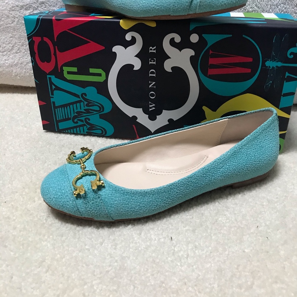 C.WONDER SKY BLUE BALLET FLATS/SHOES S/6